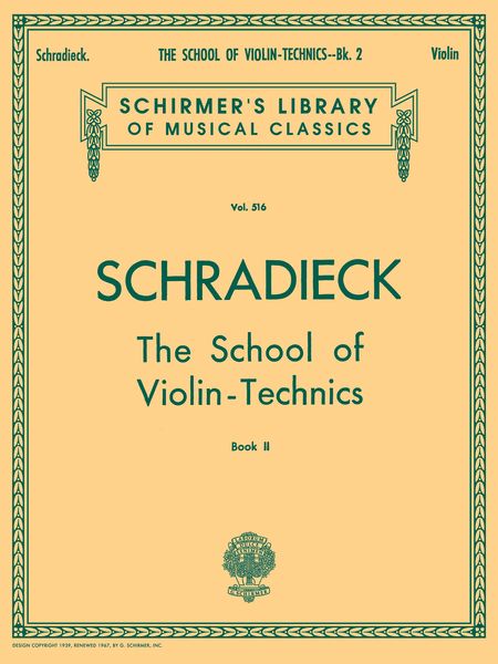 School Of Violin Technics - Book 2 (Violin) Violin Method.