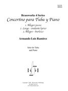 Concertino : Para Tuba Y Piano.