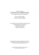 Moon Is A Mirror : Five Songs For Baritone and Piano (2001).