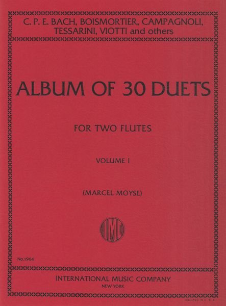 Album of 30 Classical Duets, Vol. I : For Two Flutes / arranged and edited by Marcel Moyse.