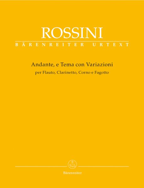 Andante, E Tema Con Variazioni : Per Flauto, Clarinetto, Corno E Fagotto / ed. by Philip Gossett.