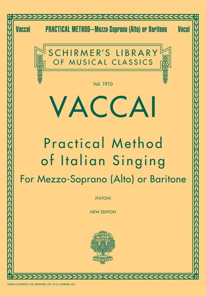 Practical Method Of Italian Singing : For Alto Or Baritone Voice.