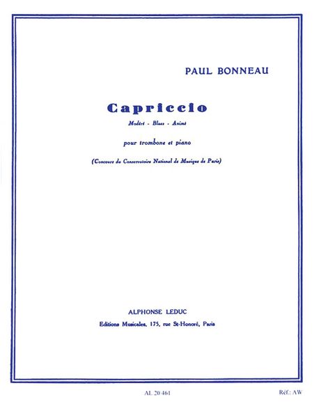 Capriccio : Pour Trombone Et Piano.