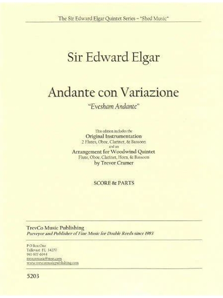 Andante Con Variazione : For 2 Flutes, Oboe, Clarinet and Bassoon / arranged by Trevor Cramer.