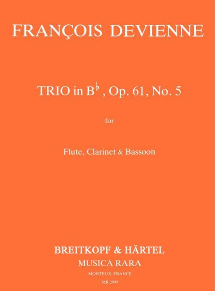 Trio In B Flat Major, Op. 61 No. 5 : For Flute, Clarinet and Bassoon.