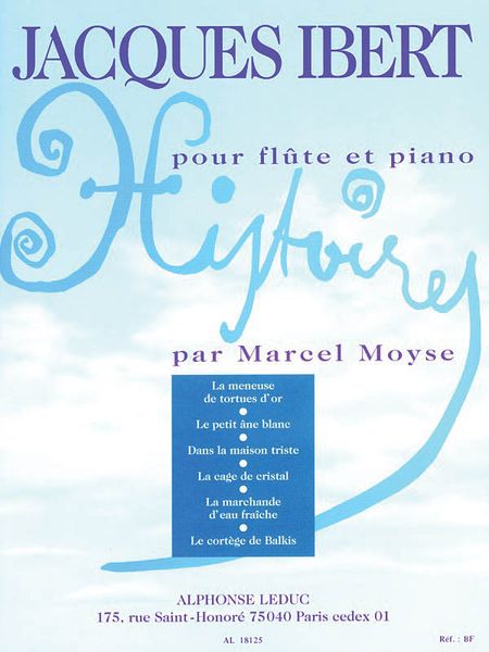 Histoires : Pour Flute Et Piano / arranged by Marcel Moyse.