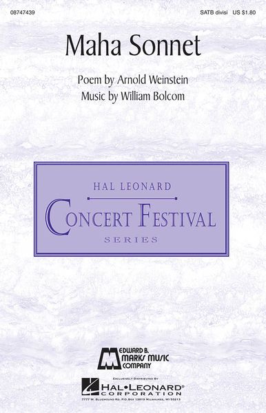 Maha Sonnet : For SATB Chorus.