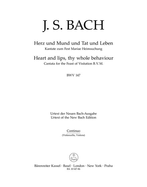 Cantata No. 147 : Herz und Mund und Tat und Leben.