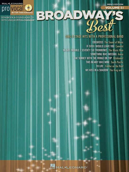 Broadway's Best : Sing 8 Stage Hits With A Professional Band / Men's Edition.