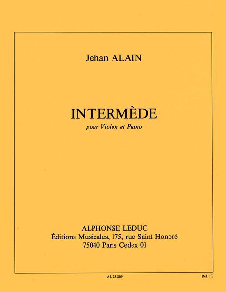 Intermede : Pour Violon Et Piano (1934).