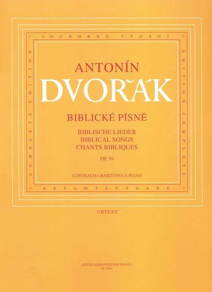 Biblical Songs, Op. 99 : For Low Voice and Piano.