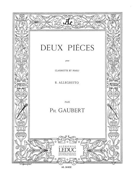 Two Pieces, No. 2 (Allegretto) : For Clarinet and Piano.