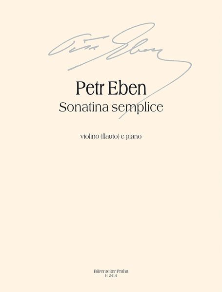 Sonatina Semplice : For Flute and Piano.
