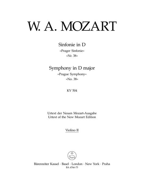 Symphony No. 38 In D Major, K. 504 (Prague).