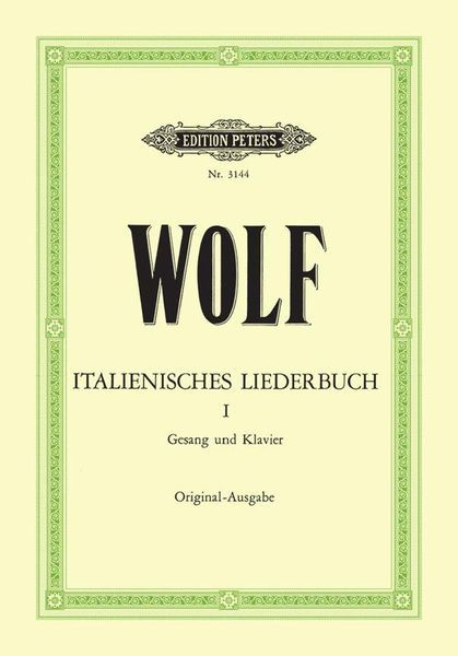 Italienisches Liederbuch, Vol. 1.