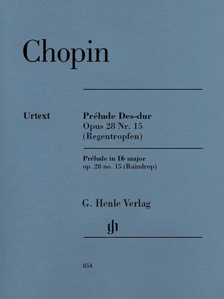 Prelude In D Flat Major, Op. 28 No. 15 (Raindrop) : For Piano / Edited By Norbert Müllemann.