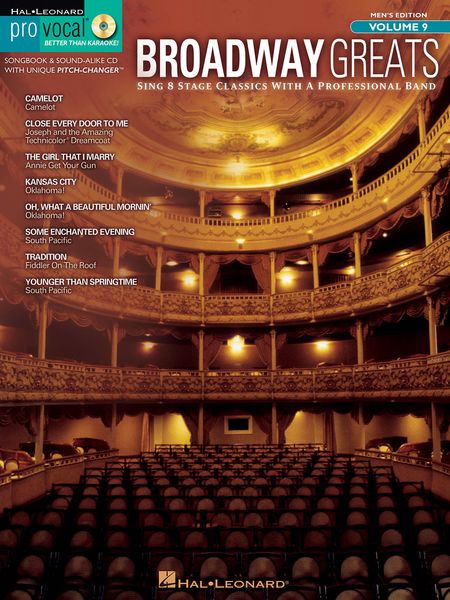 Broadway Greats : Sing 8 Stage Classics With A Professional Band / Men's Edition.