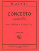Concerto In A Major, K. 622 (Transposed To Bb Major) : For Clarinet and Piano.