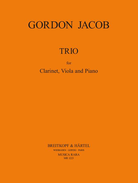 Trio : For Clarinet, Viola and Piano.