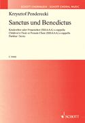 Sanctus and Benedictus : For Children's Choir Or Female Choir (SSSAAA) A Cappella.