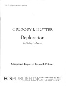 Deploration : For String Orchestra (2005).
