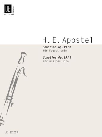 Sonatina, Op. 19/3 : For Bassoon Solo.