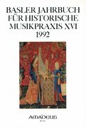 Basler Jahrbuch Für Historische Musikpraxis XVI, 1992.