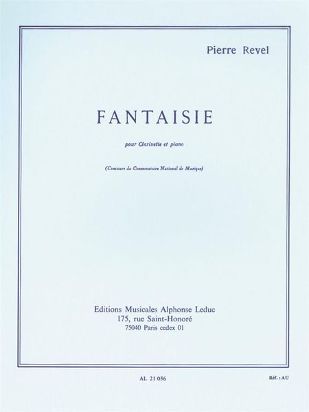 Fantaisie : Pour Clarinette Et Piano.