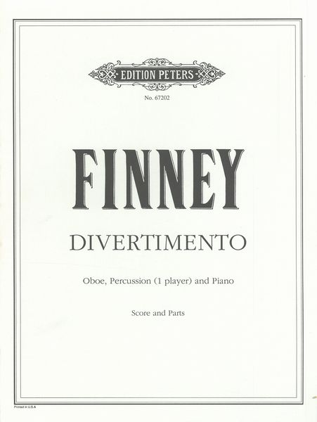 Divertimento : For Oboe, Percussion (1 Player) and Piano.
