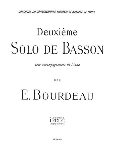 Solo No. 2 : For Bassoon Et Piano.