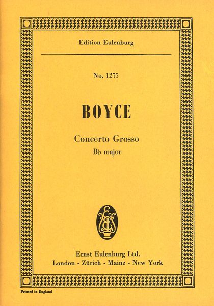 Concerto Grosso In B Flat Major : For 2 Solo Violins, Solo Violoncello and String Orchestra.