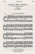 Zadok The Priest : For SATB Choir.