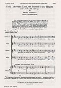 Thou Knowest Lord The Secrets Of Our Hearts : For SATB Choir and Organ.