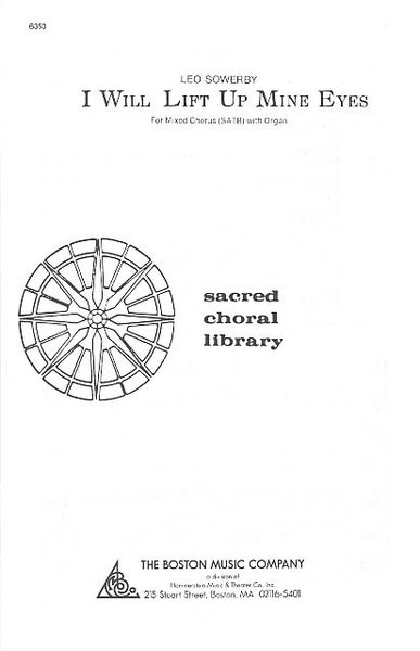 I Will Lift Up Mine Eyes : For SATB Choir.