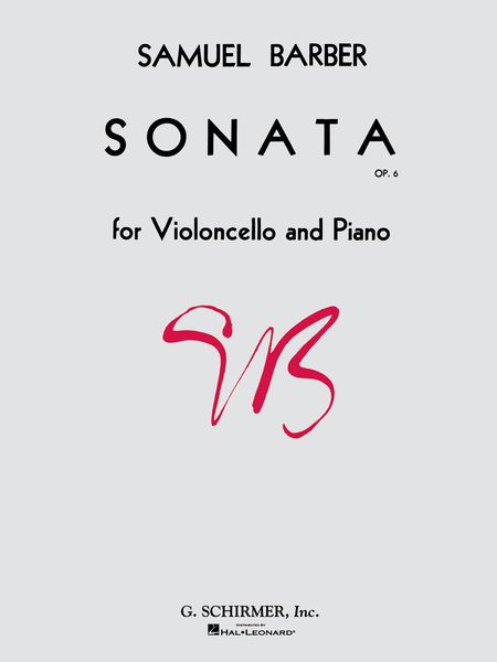 Sonata, Op. 6 : For Violoncello and Piano.