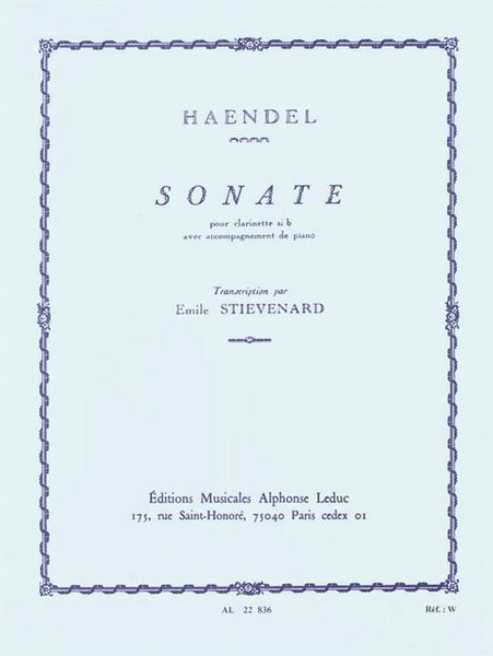 Sonate : Pour Clarinette Avec Accompagnement De Piano.