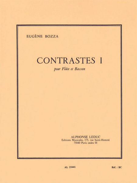 Contrastes 1 : Pour Flute Et Basson.