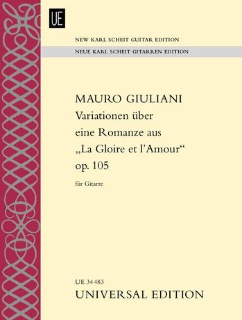 Variationen Über Eine Romanze Aus la Gloire Et L'Amour, Op. 105 : Für Gitarre.