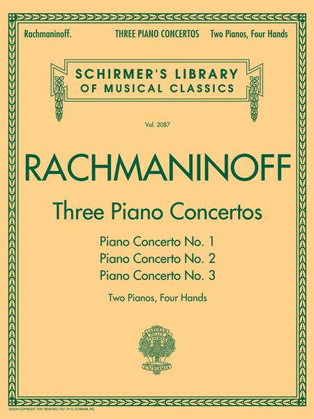 Three Piano Concertos : For Two Pianos, Four Hands.