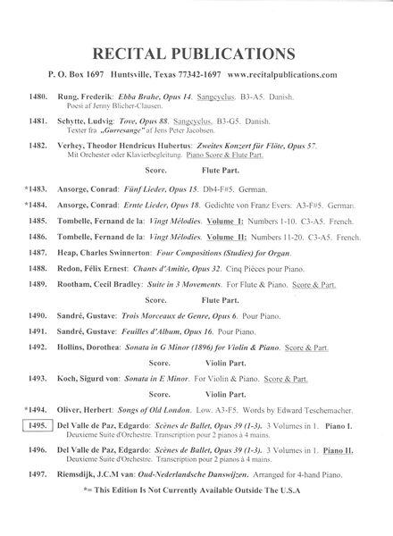 Scenes De Ballet, Op. 39 - Transcription Pour 2 Pianos A 4 Mains : Piano I Part.