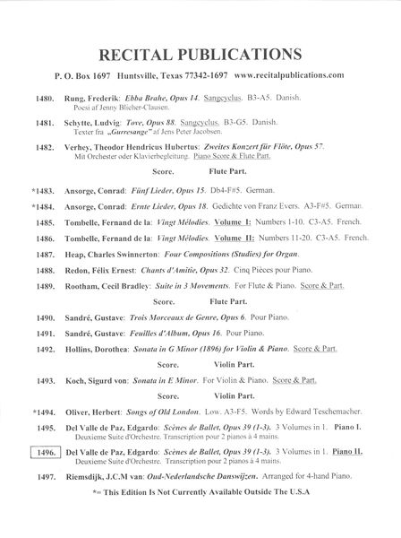 Scenes De Ballet, Op. 39 - Transcription Pour 2 Pianos A 4 Mains : Piano II Part.