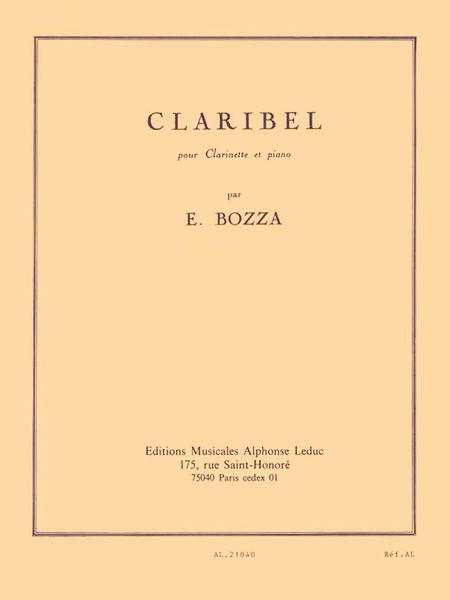Claribel : For Bb Clarinet and Piano.