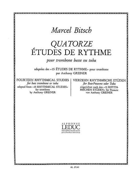 Fourteen Rhythmical Studeis : For Bass Trombone Or Tuba.