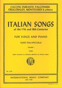 Italian Songs Of The Seventeenth and Eighteenth Centuries, Vol. I : For Low Voice.