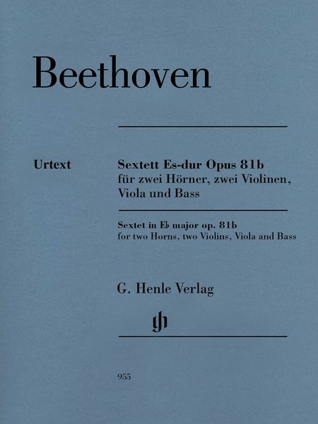 Sextett Es-Dur, Op. 81b : Für Zwei Hörner, Zwei Violinen, Viola und Bass / edited by Egon Voss.