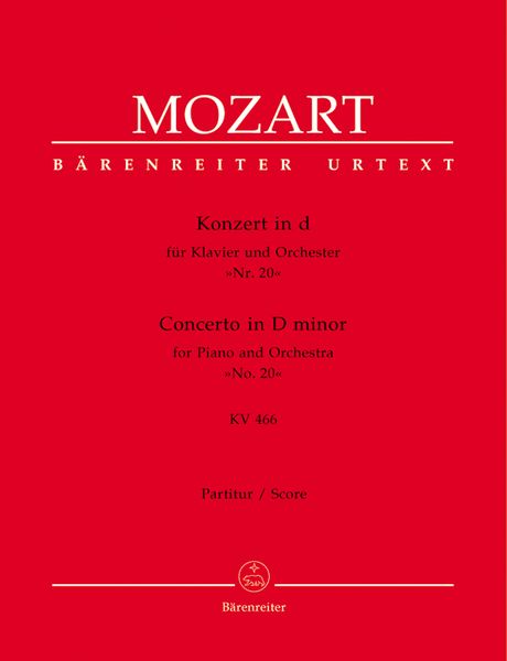 Concerto No. 20 In D Minor, K. 466 : For Piano and Orchestra / Ed. Engel, Heussner.