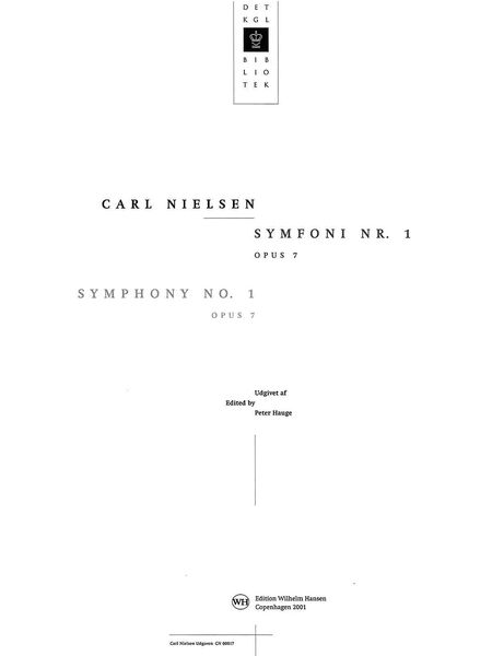 Symphony No. 1 In G Minor, Op. 7.