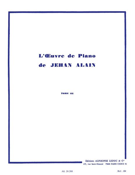 Oeuvre Pour Piano, Vol. 2.