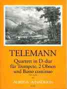Quartett In D-Dur (TWV 43:D7) : Für Trompete, 2 Oboen & B. C. / Ed. by Andreas Kohn.