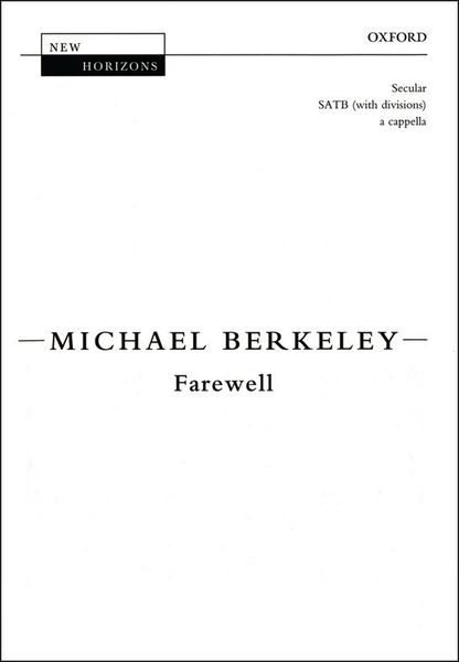 Farewell : For SATB Choir A Cappella.